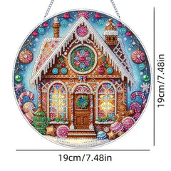Festive Gingerbread Wall Hanging-Special-DiamondArt.ca