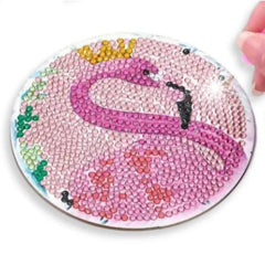 Flamingo Paradise Coaster Set (8 pieces)-Special-DiamondArt.ca
