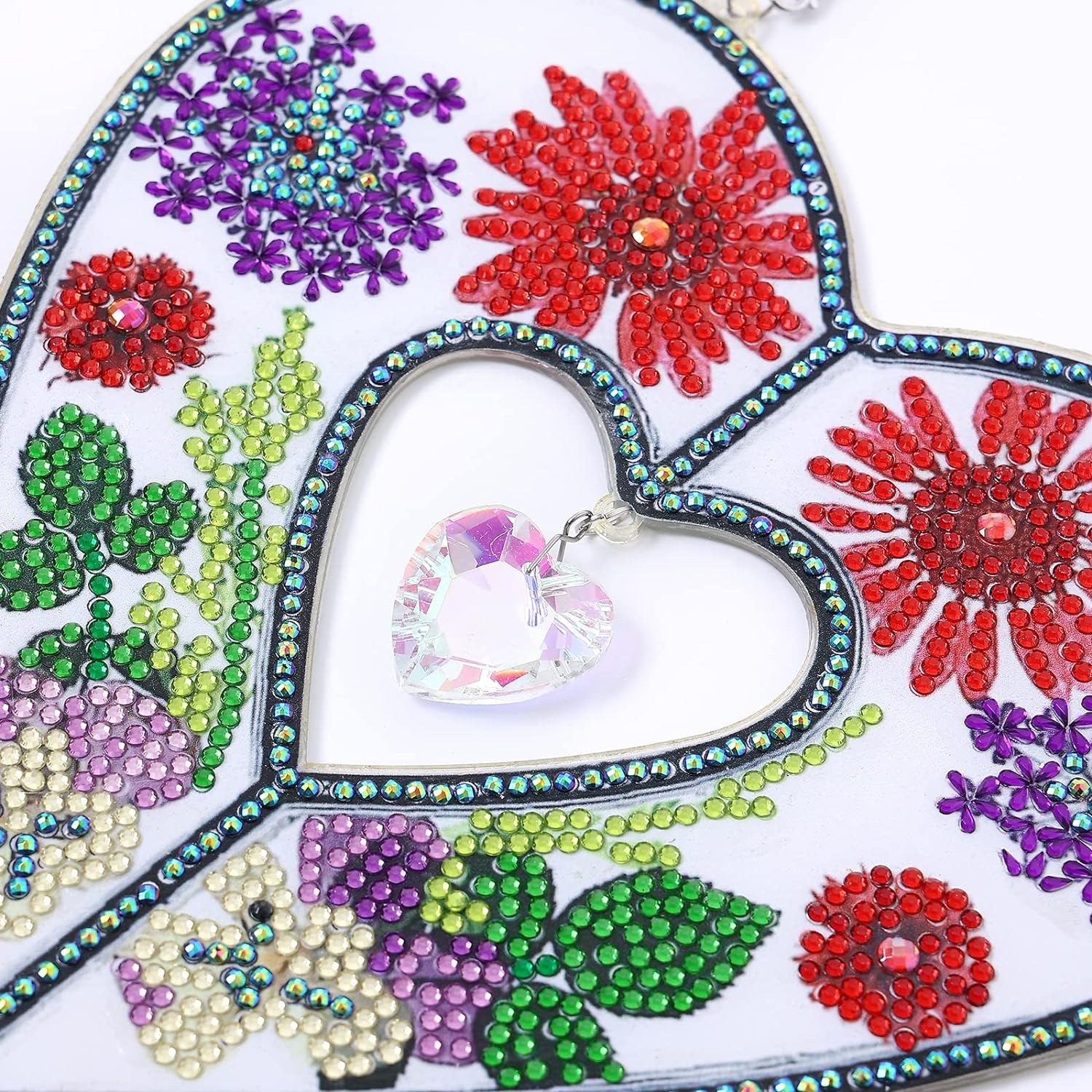 Floral Heart Suncatcher-Floral Heart-DiamondArt.ca