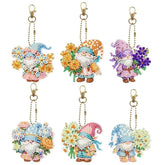 Flower Friends Gnome Key Chain Kit-Special-DiamondArt.ca