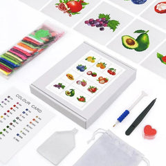 Fresh & Fruity Sparkle Minis 12 Canvas Kit-Square-DiamondArt.ca