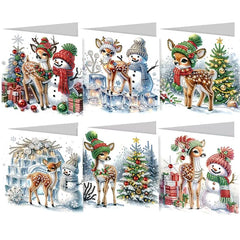 Frosty Friends Christmas Card Set (6 Pack)-Special-DiamondArt.ca