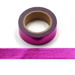 Fuchsia Foil Washi Tape (1 Roll)-1 Roll-DiamondArt.ca