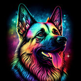 German Shepherd by Wumples-30x30cm-Square-DiamondArt.ca