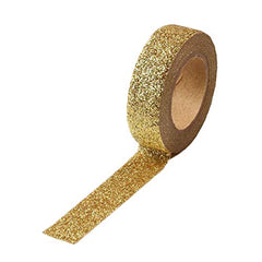 Gold Glitter Washi Tape (1 Roll)-1 Roll-DiamondArt.ca