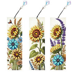 Golden Sunflowers Acrylic Bookmark Set