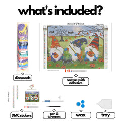 Halloween Gnomes by Karrie Evenson-30x40cm-Round-DiamondArt.ca