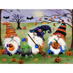 Halloween Gnomes by Karrie Evenson-30x40cm-Round-DiamondArt.ca