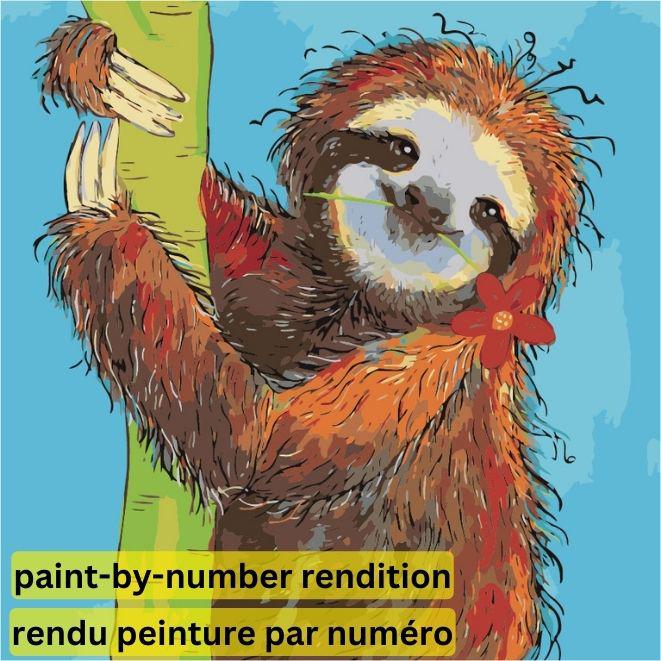 PAINT-BY-NUMBER Hanging Around by Karrie Evenson-35x35cm-Paint-by-Number-DiamondArt.ca