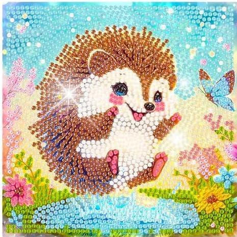 Happy Hedgehog Kid's Kit-17x17cm-Special-DiamondArt.ca