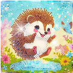 Happy Hedgehog Kid's Kit-17x17cm-Special-DiamondArt.ca