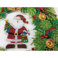 Happy Santa LED Wreath-Happy Santa-DiamondArt.ca