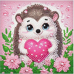 HedgeHugs & Sparkles Kid's Kit with Frame-17x17cm-Special-DiamondArt.ca