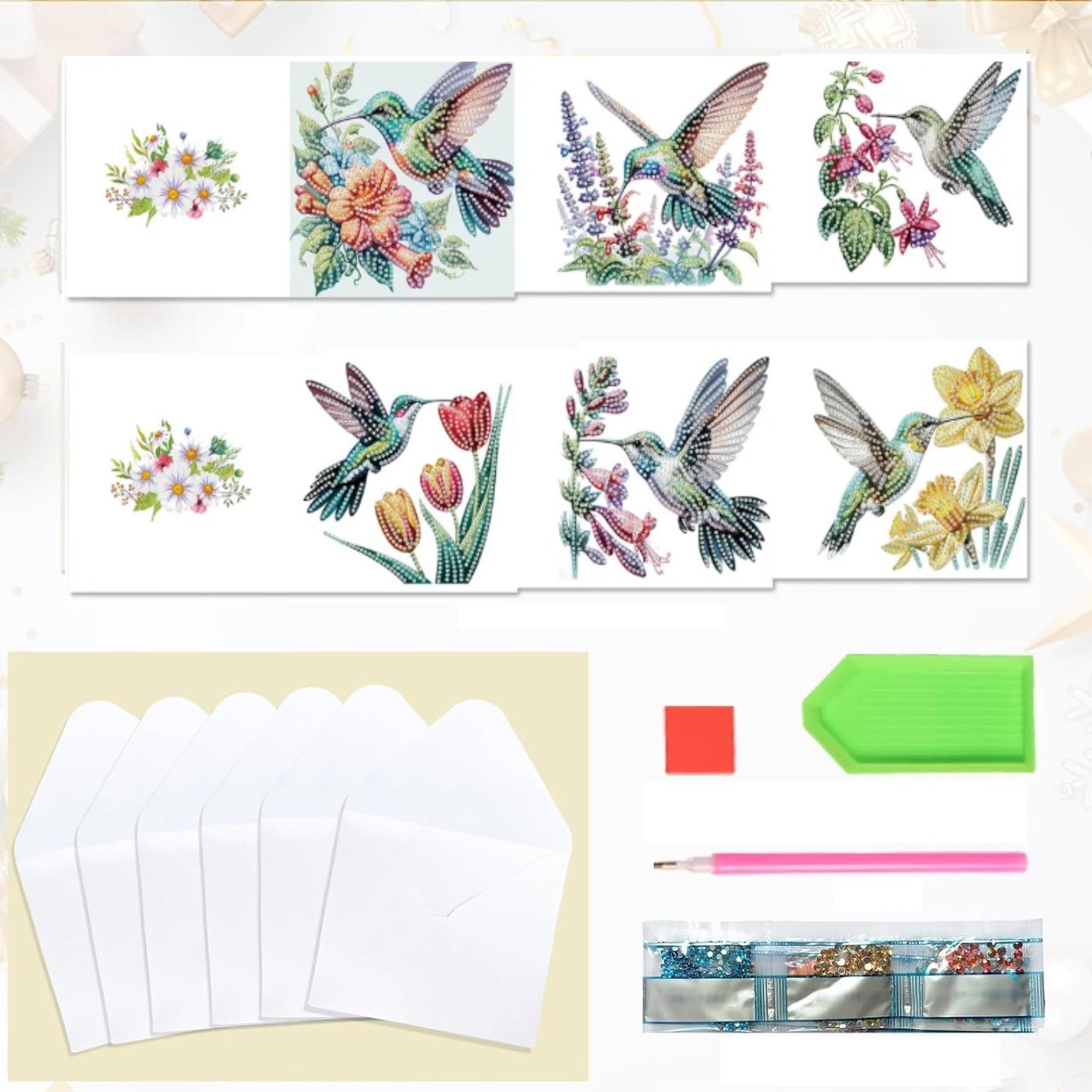 Hello, Hummingbirds Greeting Cards (6 Pack)-Special-DiamondArt.ca