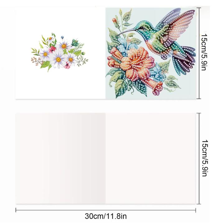 Hello, Hummingbirds Greeting Cards (6 Pack)-Special-DiamondArt.ca