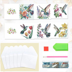 Hello, Hummingbirds Greeting Cards (6 Pack)-Special-DiamondArt.ca