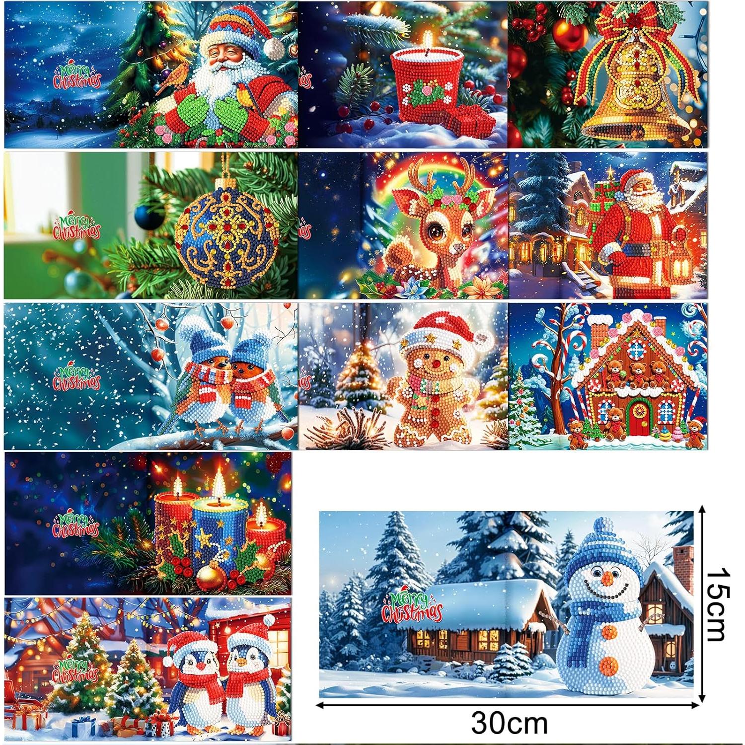 Holiday Magic Christmas Card Set (12 Pack)-Special-DiamondArt.ca