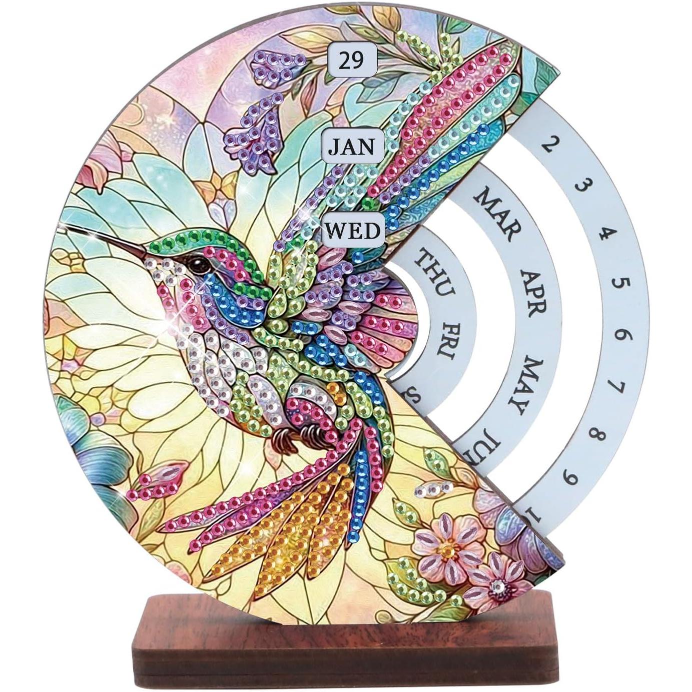 Hummingbird Blossoms Perpetual Calendar-Special-DiamondArt.ca