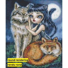 Kind Spirits of the Night by Simona Candini-50x60cm-Round-DiamondArt.ca