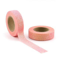 Light Pink Glitter Washi Tape (1 Roll)-1 Roll-DiamondArt.ca