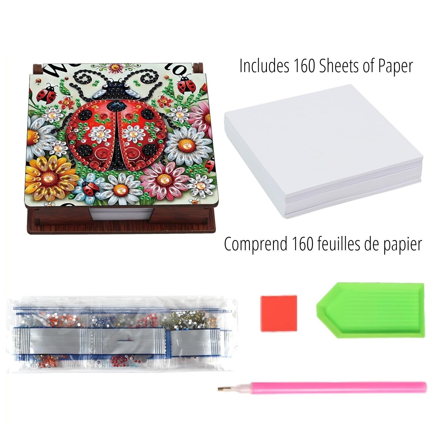 Lucky Ladybug Notepad Box-Special-DiamondArt.ca