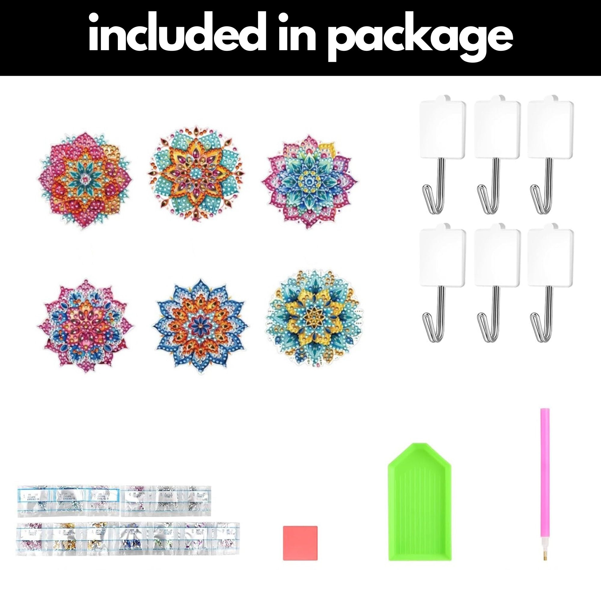 Mandala Wall Hooks-Special-DiamondArt.ca