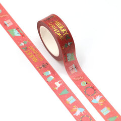Merry Christmas Washi Tape (1 Roll)-1 Roll-DiamondArt.ca