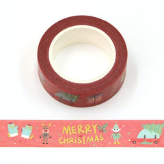 Merry Christmas Washi Tape (1 Roll)-1 Roll-DiamondArt.ca