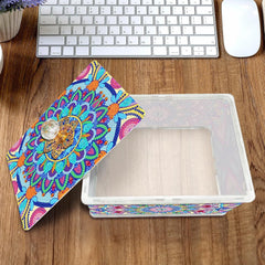 Mystic Blue Mandala Acrylic Box-Special-DiamondArt.ca