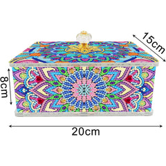 Mystic Blue Mandala Acrylic Box-Special-DiamondArt.ca