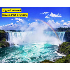 Mist & Majesty - Niagara Falls-40x50cm-Round-DiamondArt.ca