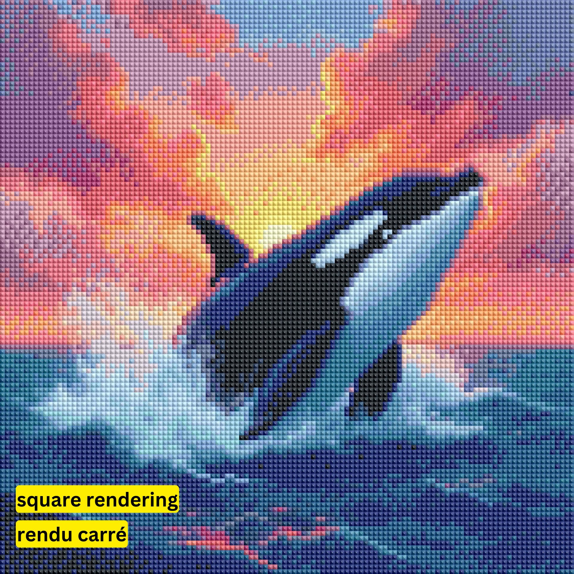 Orca Twilight by Hannah Green-30x30cm-Round-DiamondArt.ca