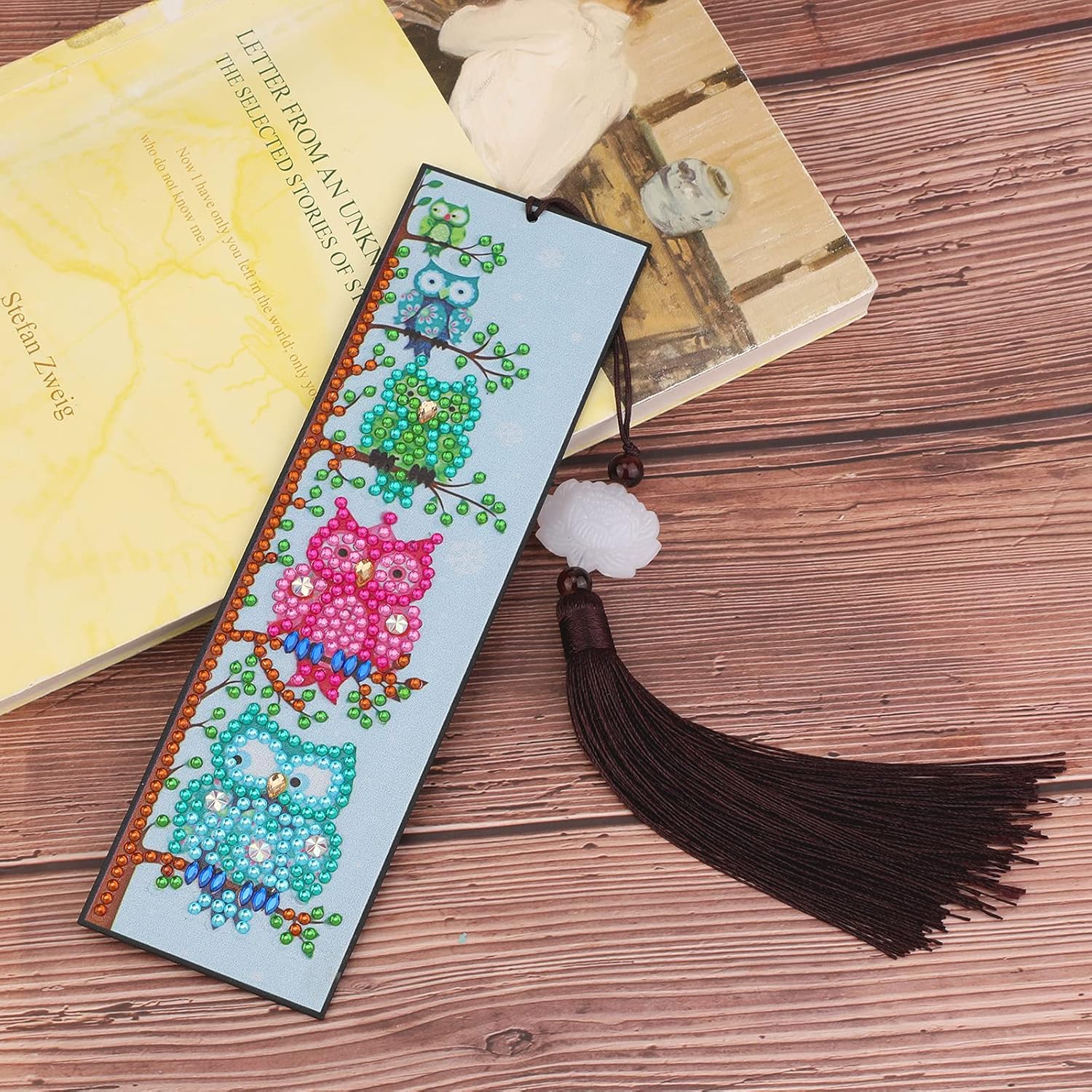 Owl Family Bookmark-Special-DiamondArt.ca