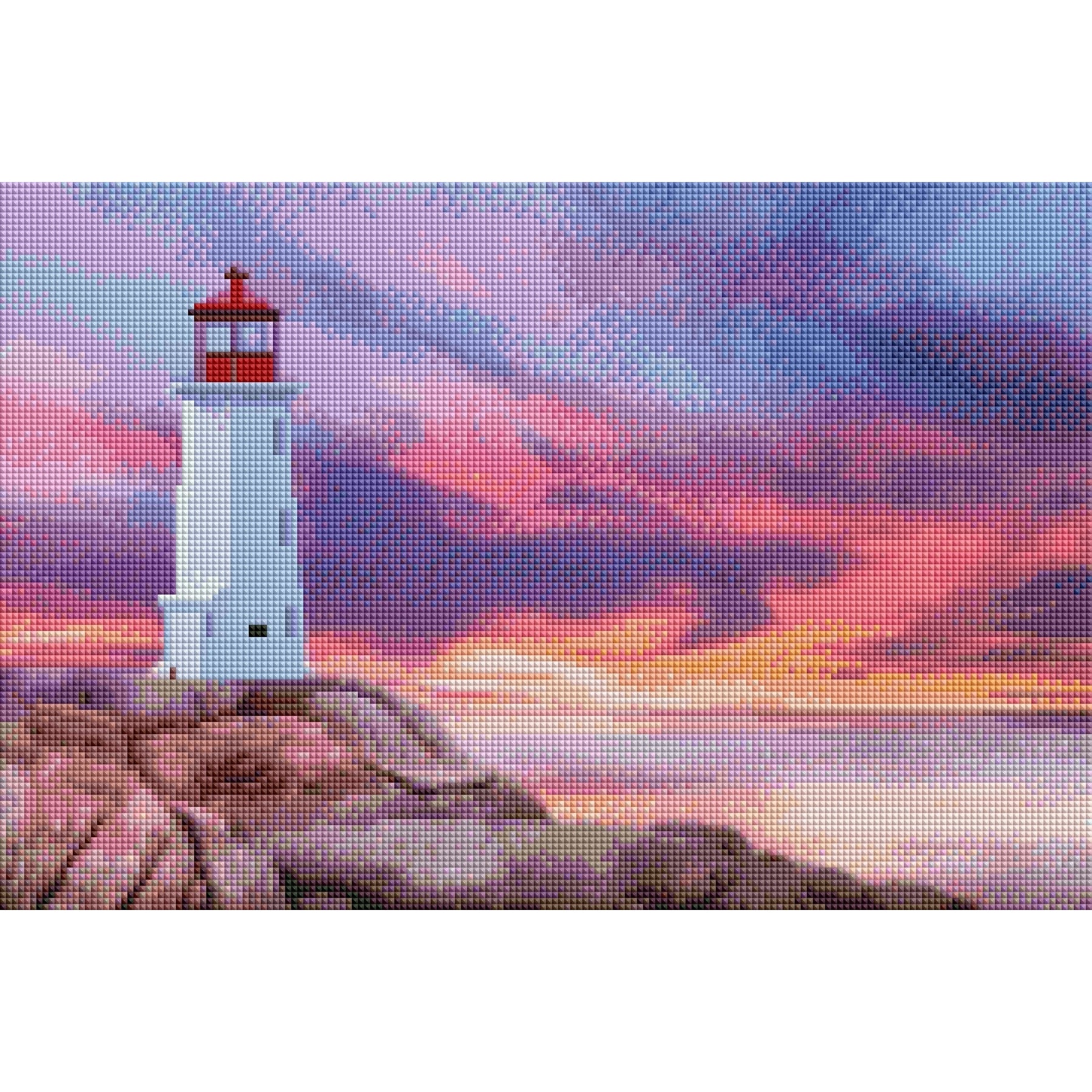 Peggy's Cove-30x45cm-Round-DiamondArt.ca