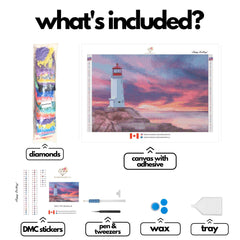 Peggy's Cove-30x45cm-Round-DiamondArt.ca