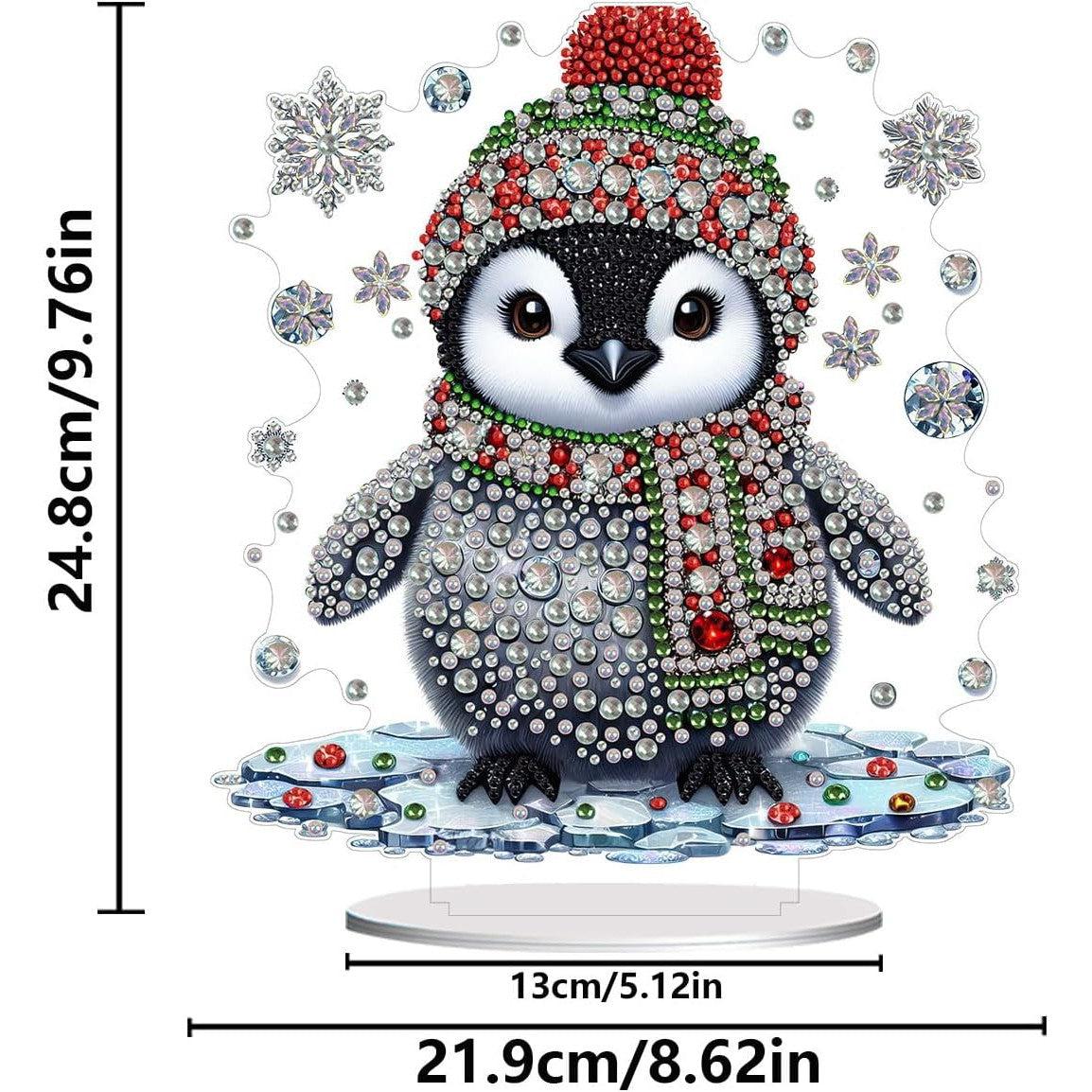 Jolly Winter Penguin Tabletop Decoration-Special-DiamondArt.ca