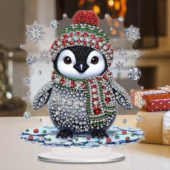 Jolly Winter Penguin Tabletop Decoration-Special-DiamondArt.ca