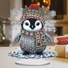 Jolly Winter Penguin Tabletop Decoration-Special-DiamondArt.ca