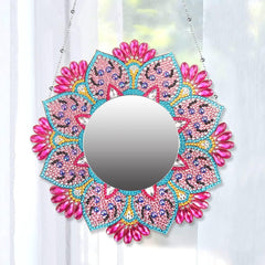 Pink Mandala Mirror-Special-DiamondArt.ca