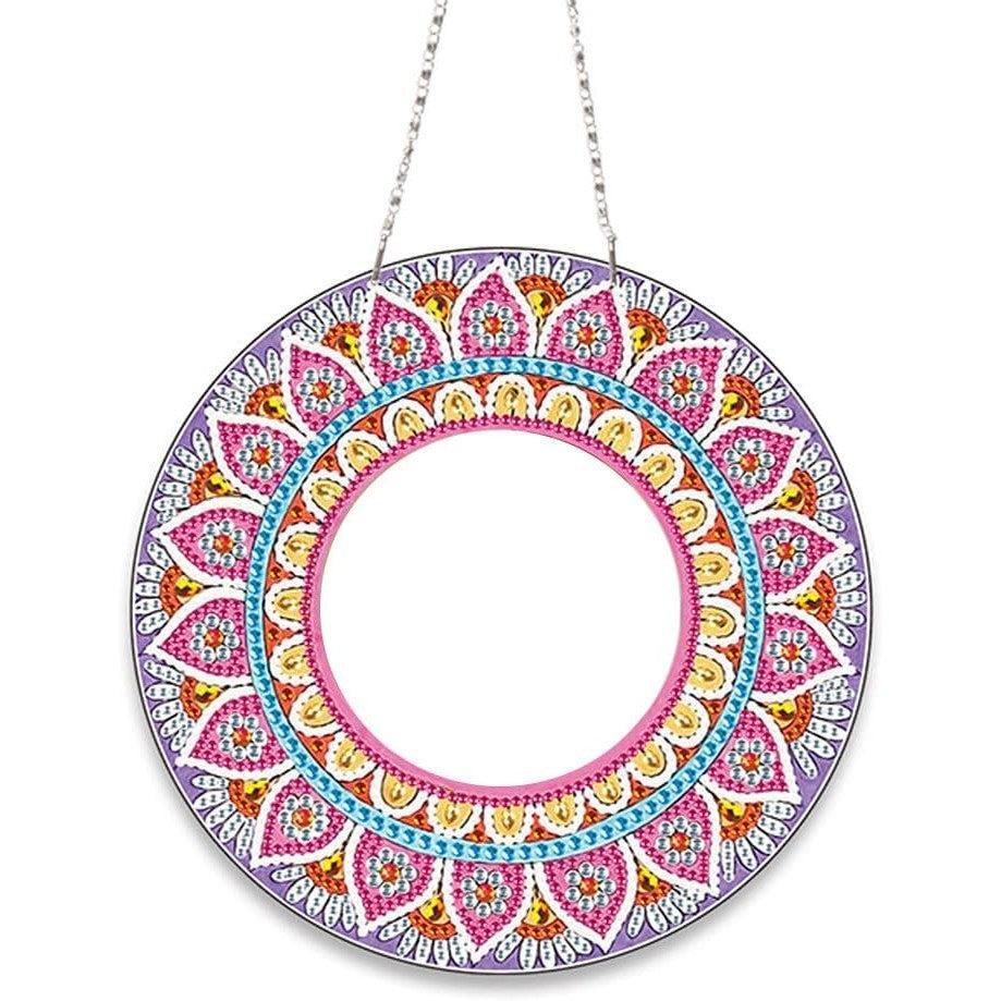 Purple Mandala Mirror-Special-DiamondArt.ca