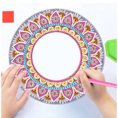 Purple Mandala Mirror-Special-DiamondArt.ca