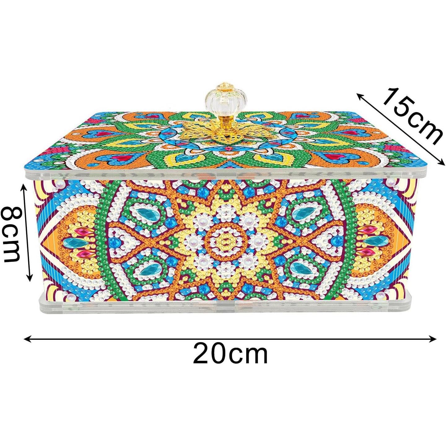 Radiant Green Mandala Acrylic Box-Special-DiamondArt.ca