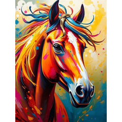 Radiant Horse by Jack Rose-30x40cm-Round-DiamondArt.ca