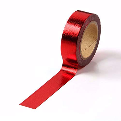 Red Foil Washi Tape (1 Roll)-1 Roll-DiamondArt.ca