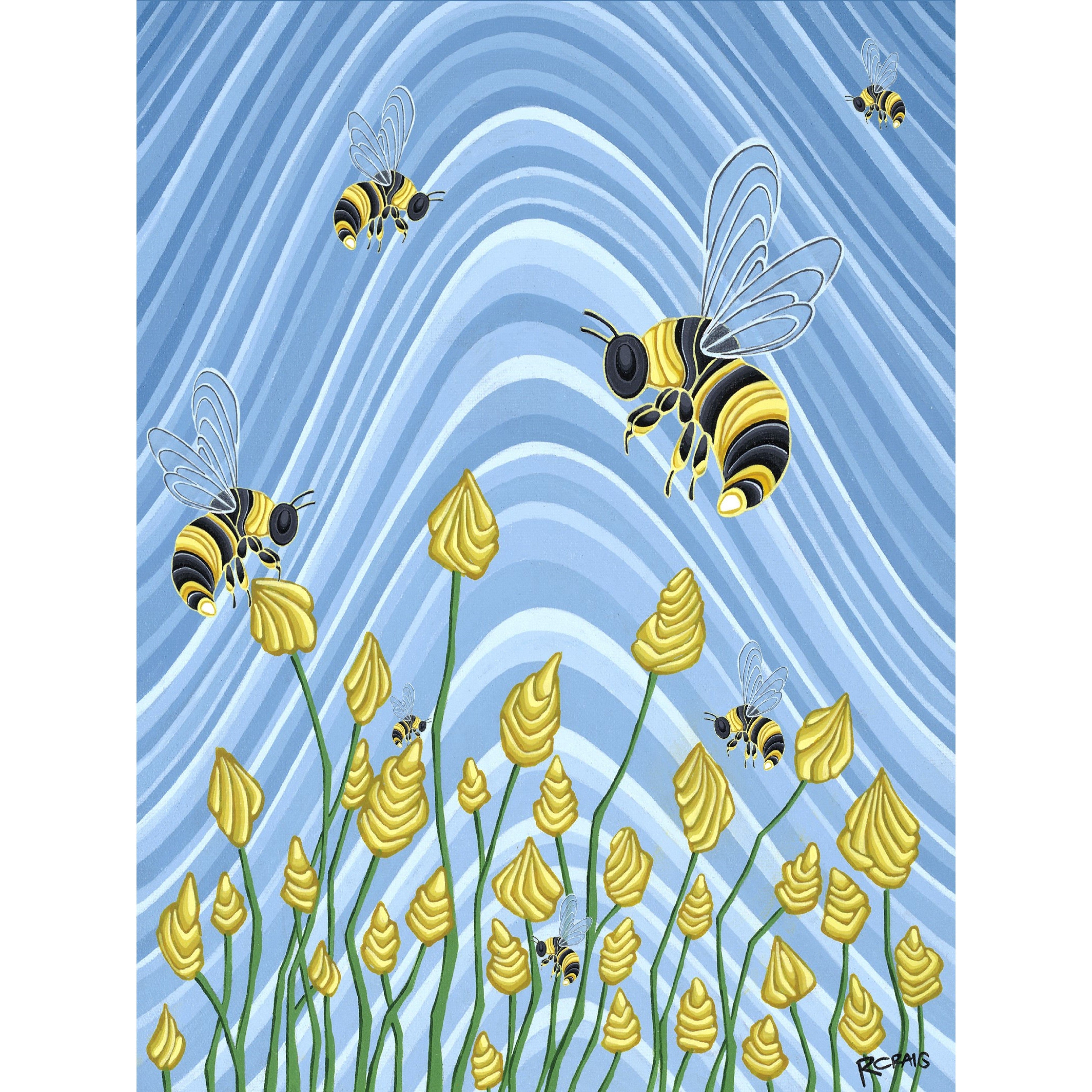 Flight of the Bumblebees by Robbie Craig-30x40cm-Round-DiamondArt.ca