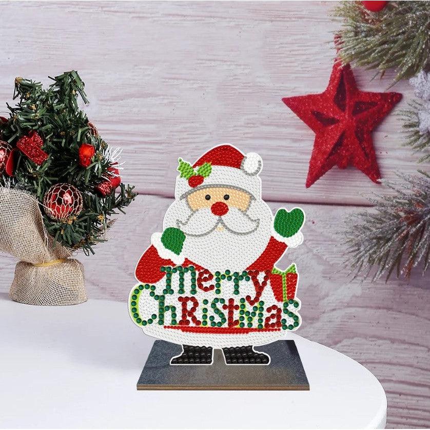 Santa Wooden Tabletop Decoration-Santa-DiamondArt.ca