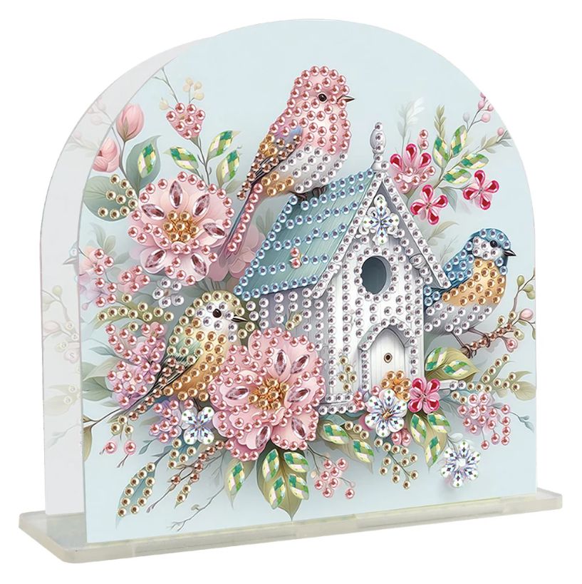 Shabby Chic Birdhouse Napkin Holder-Special-DiamondArt.ca