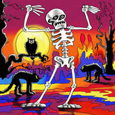 Skeleton Dance by Howie Green-40x40cm-Round-DiamondArt.ca