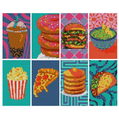 Snack Attack Sparkle Minis 8 Canvas Kit-Square-DiamondArt.ca