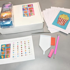 Snack Attack Sparkle Minis 8 Canvas Kit-Square-DiamondArt.ca